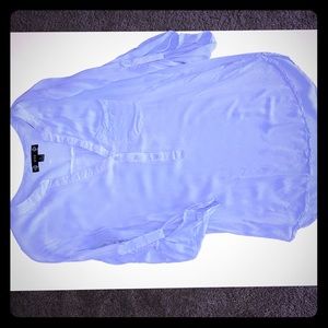 Light blue semi buttoned blouse